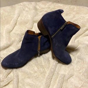 Lucky Brand Navy suede booties